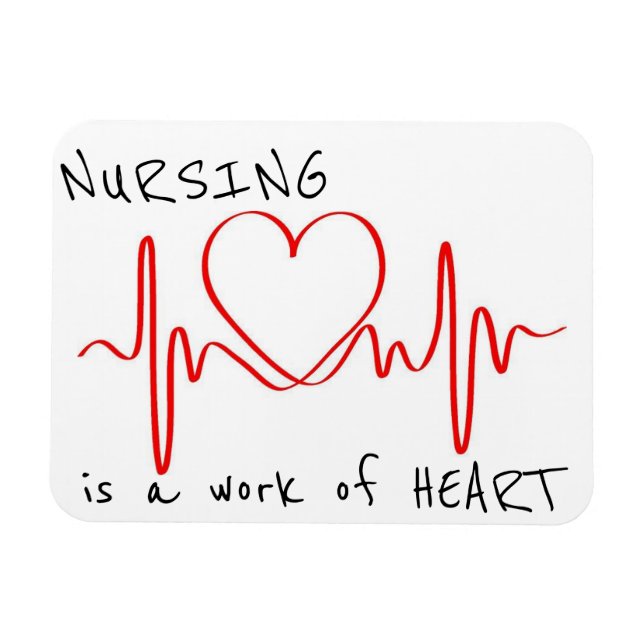 Nursing is a Work of Heart Thank you Magnet (Horizontal)