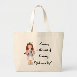 Nursing is the Art of Caring Large Tote Bag
