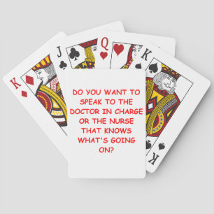 nursing joke poker cards