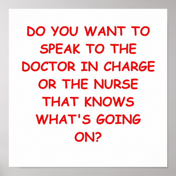 nursing joke poster Zazzle