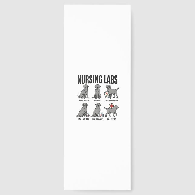 Nursing Labs Dog Medical Pun Vector Shirt Design_1 Bookmarks (Front)