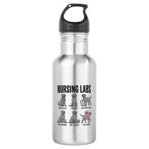 Nursing Labs Dog Medical Pun Vector Shirt Design_1 Stainless Steel Water Bottle