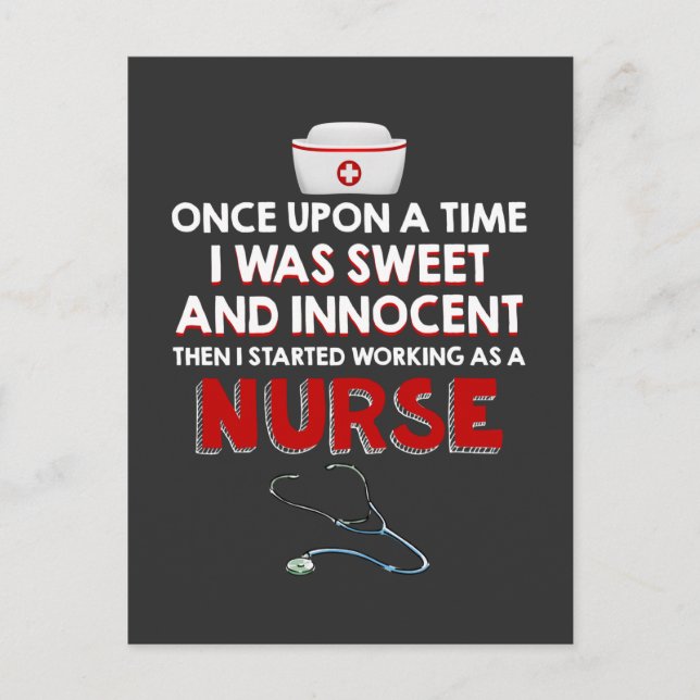 Nursing Life | I Working As A Nurse Invitation Postcard (Front)