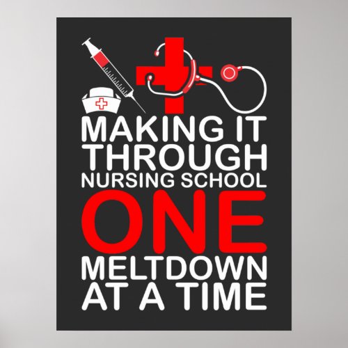 Nursing Life  Making It Through Nursing School Poster