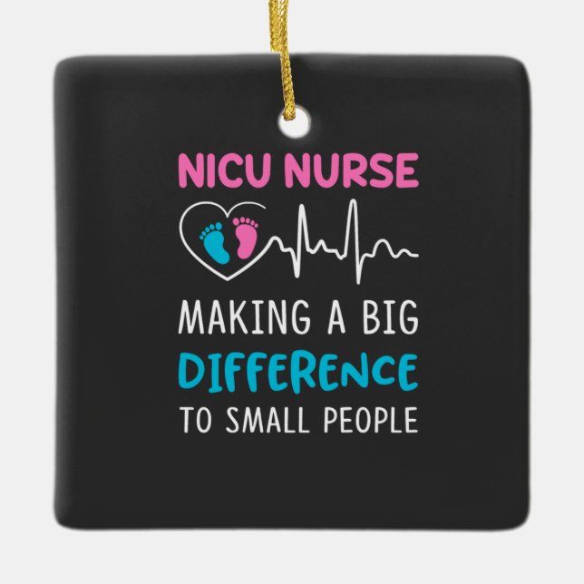 Nursing Life | Nicu Nurse Ceramic Ornament (Front)