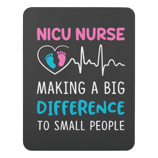 Nursing Life | Nicu Nurse Door Sign (Contemporary Vert)