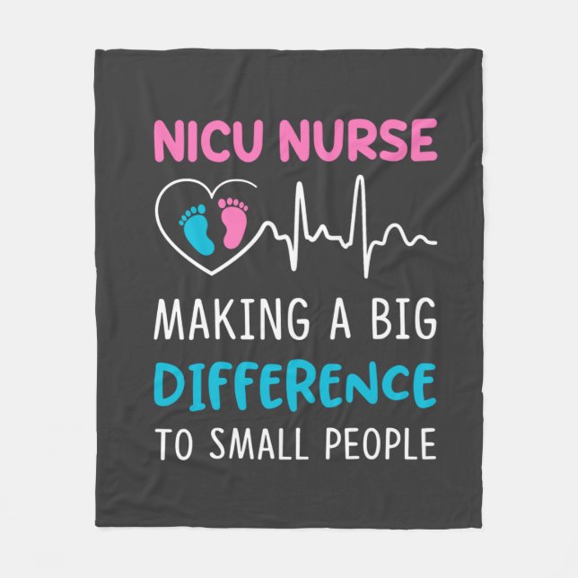 Nursing Life | Nicu Nurse Fleece Blanket (Front)