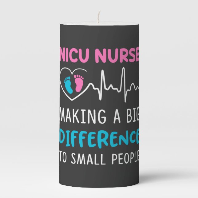 Nursing Life | Nicu Nurse Pillar Candle (Front)