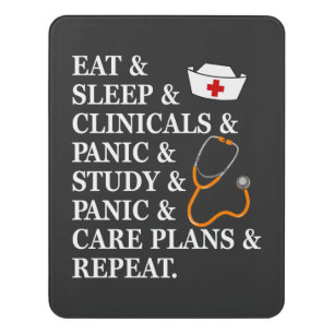 Nursing Life Nurse Eat Sleep Nursing Life Door Sign