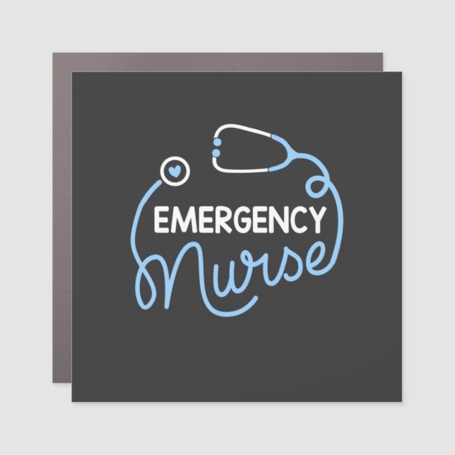 Nursing Life | Nurse Emergency Department Nursing Car Magnet (Front)