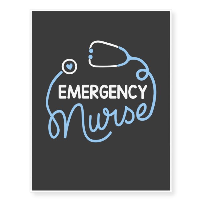 Nursing Life | Nurse Emergency Department Nursing Temporary Tattoos (Front)