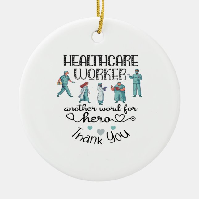 Nursing Life | Nurse Healthcare Worker Ceramic Ornament (Front)