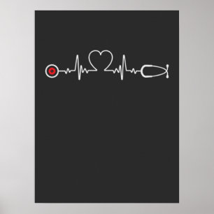 Nursing Life Nurse Heartbeat Poster