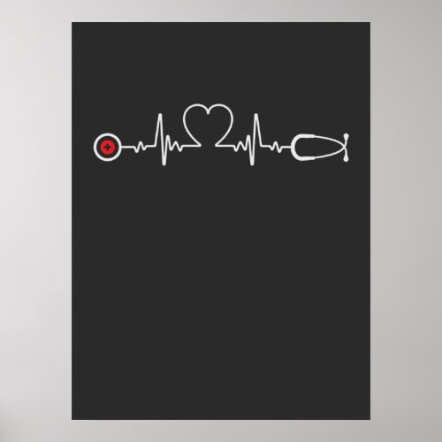 Nursing Life  Nurse Heartbeat Poster