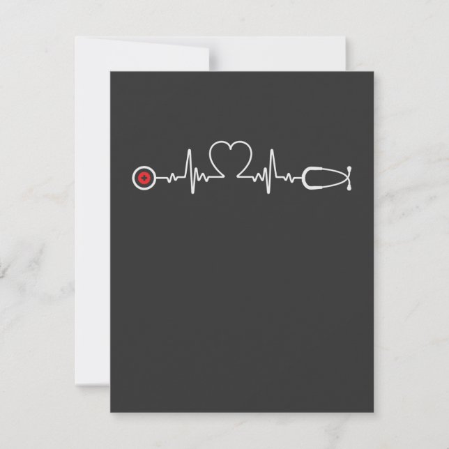 Nursing Life | Nurse Heartbeat Thank You Card (Front)