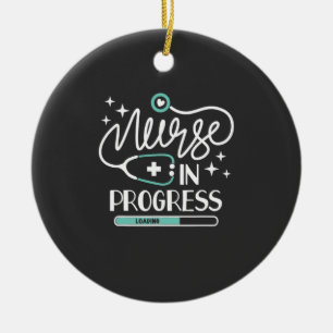 Nursing Life   Nurse In Progress Ceramic Ornament