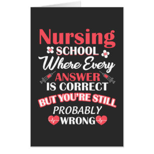 Nursing Life Nursing School Student Card