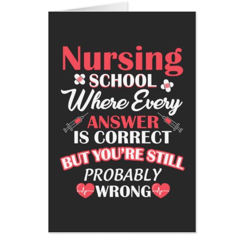 Nursing Life  Nursing School Student Card