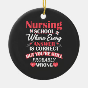 Nursing Life   Nursing School Student Ceramic Ornament