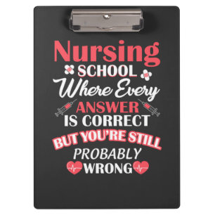 Nursing Life Nursing School Student Clipboard