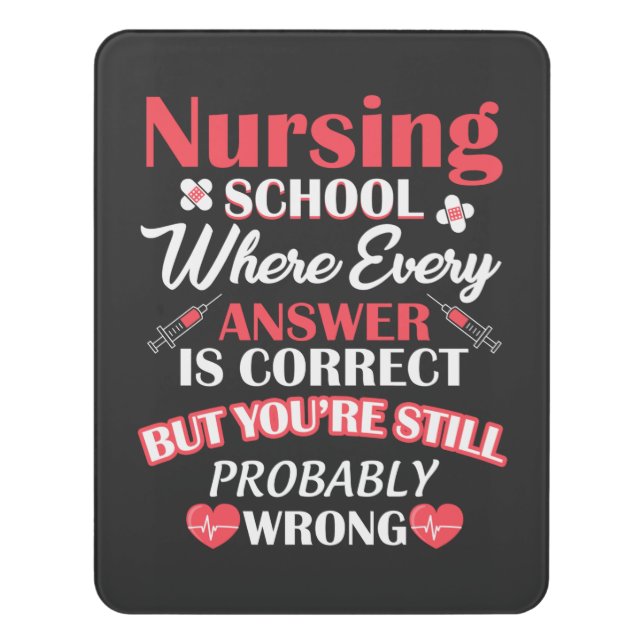 Nursing Life | Nursing School Student Door Sign (Contemporary Vert)