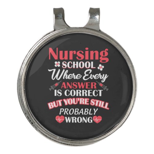 Nursing Life  Nursing School Student Golf Hat Clip