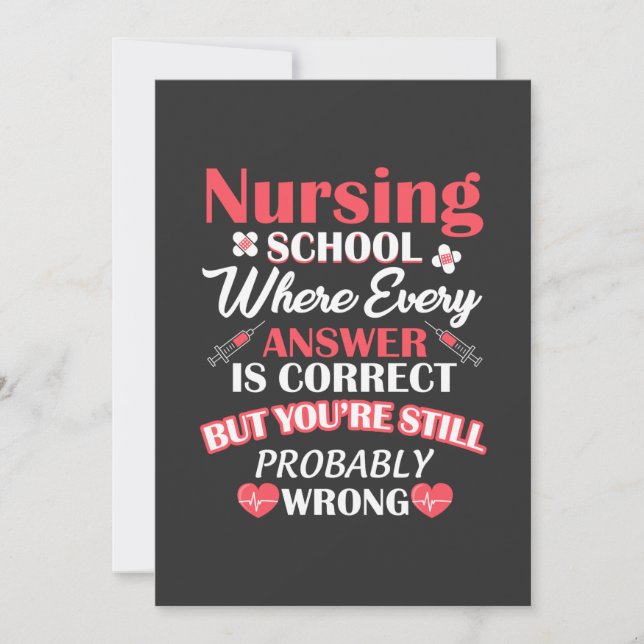 Nursing Life | Nursing School Student Invitation (Front)
