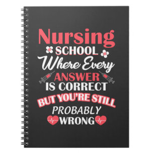 Nursing Life Nursing School Student Notebook