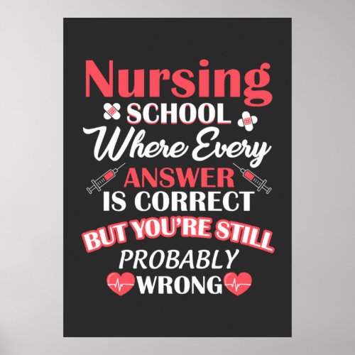 Nursing Life  Nursing School Student Poster