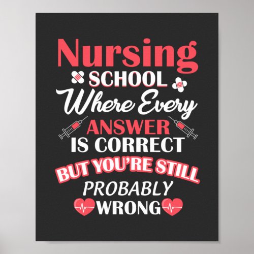 Nursing Life  Nursing School Student Poster