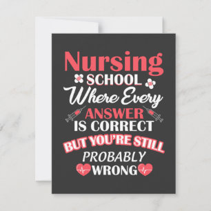 Nursing Life Nursing School Student Thank You Card