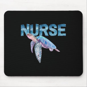 Nursing Life Sea Turtle T In Watercolor Nicu Nurse Mouse Pad