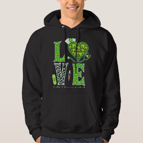 Nursing Love CNA Certified Nursing Assistant Shamr Hoodie