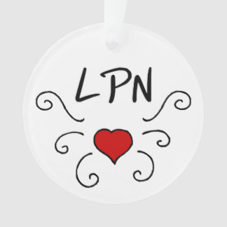 Nursing LPN Love Tattoo Ornament