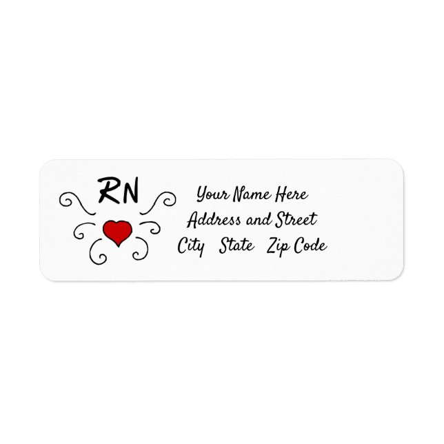 Nursing LPN RN Love Tattoo    Label (Front)
