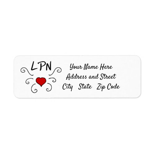 Nursing LPN RN Love Tattoo    Label