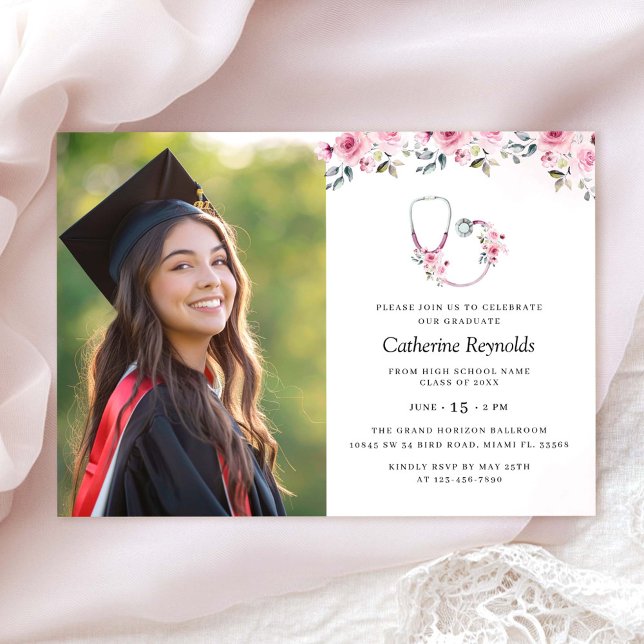 Nursing Medical School Graduation Party Invitation (Creator Uploaded)