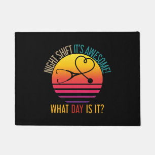 Nursing Night Shift Funny Quote Nurse Doormat