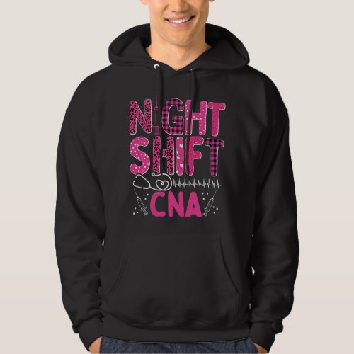 Nursing Nurse Leopard Night Shift CNA Nursing Assi Hoodie