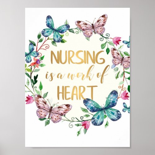 Nursing Nurse Thank You Appreciation Gift Quote Poster