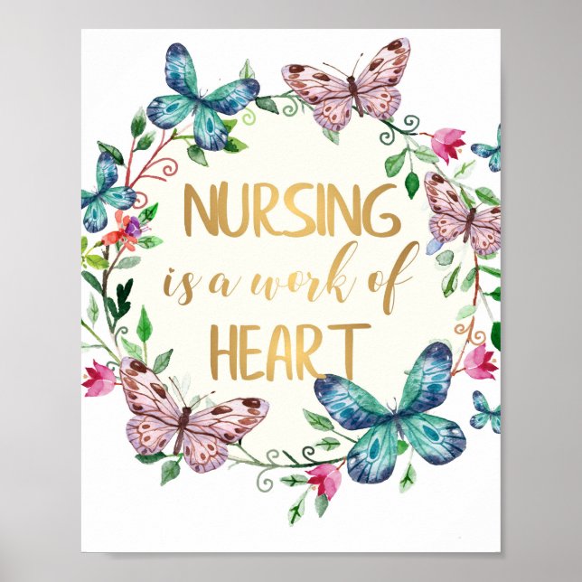 Nursing Nurse Thank You Appreciation Gift Quote Poster (Front)