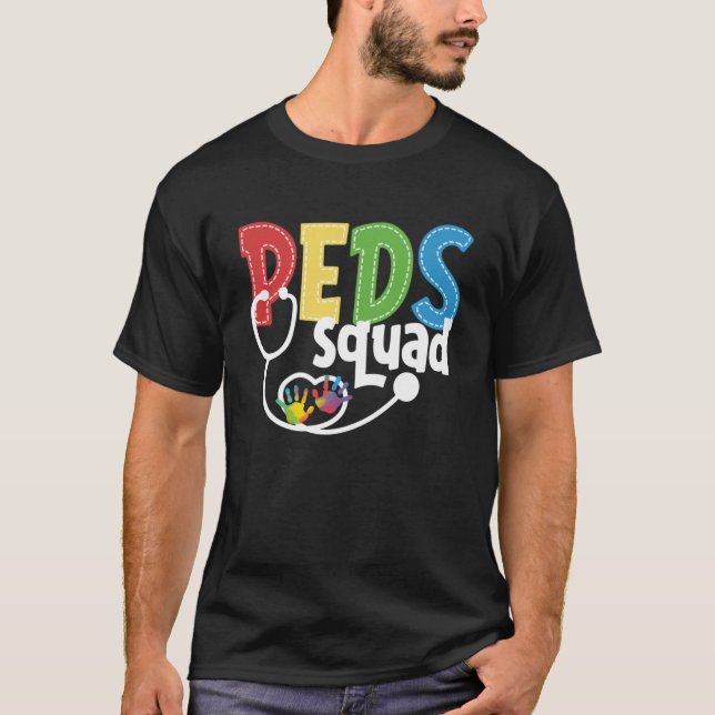 Nursing Pediatrician Squads PEDS Nurses T-Shirt (Front)