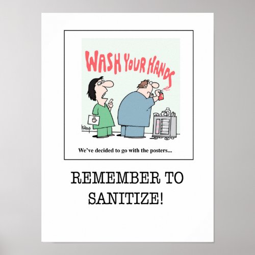 Nursing Poster B _ Remember to Sanitize