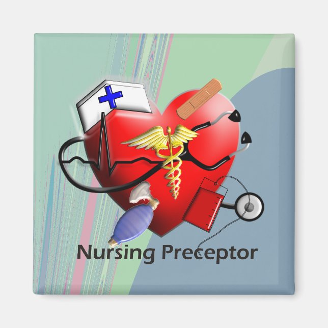 Nursing Preceptor Heart ARt Gifts Magnet (Front)