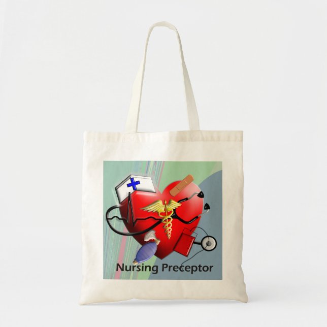 Nursing Preceptor Heart ARt Gifts Tote Bag (Front)