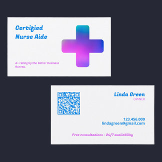 Nursing QR CNA Business Card