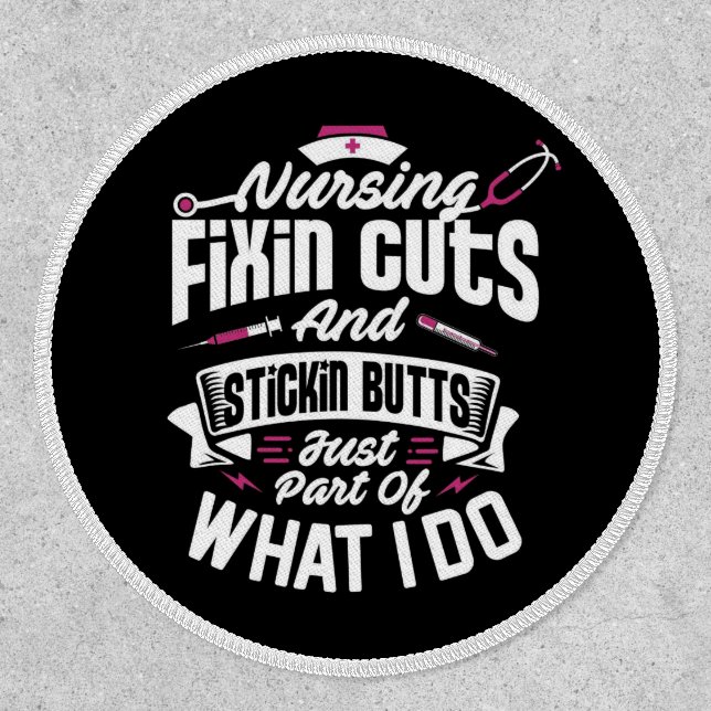 Nursing Quote Typography Patch (Front)