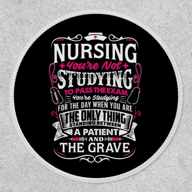 Nursing Quote Typography Patch (Front)
