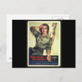 Nursing Recruitment Poster WW ll - Vintage Art Postcard (Front/Back)