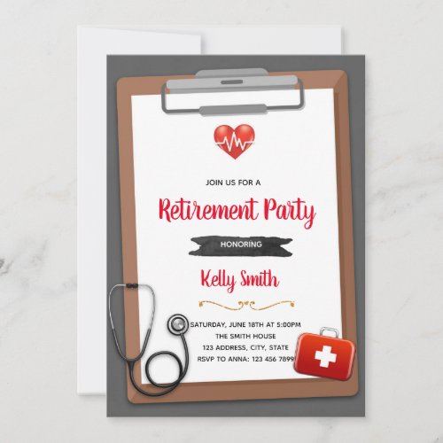 Nursing retirement party invitation